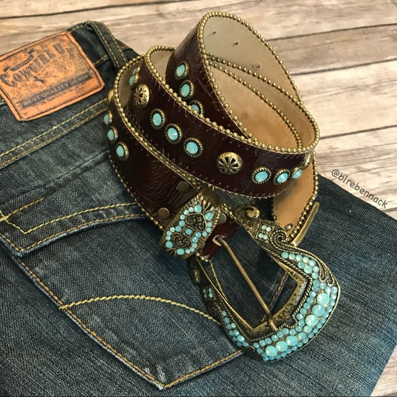 Leatherock Accessories - Leatherock Western Bling Belt